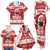 Hawaii Funny Christmas Family Matching Tank Maxi Dress and Hawaiian Shirt Spam Musubi Santa