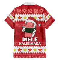 Hawaii Funny Christmas Family Matching Tank Maxi Dress and Hawaiian Shirt Spam Musubi Santa