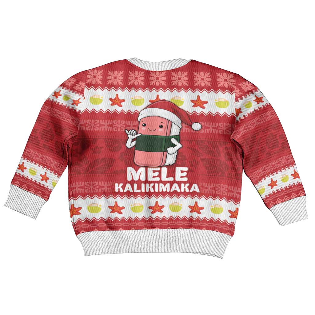 Hawaii Funny Christmas Kid Ugly Christmas Sweater Spam Musubi Santa