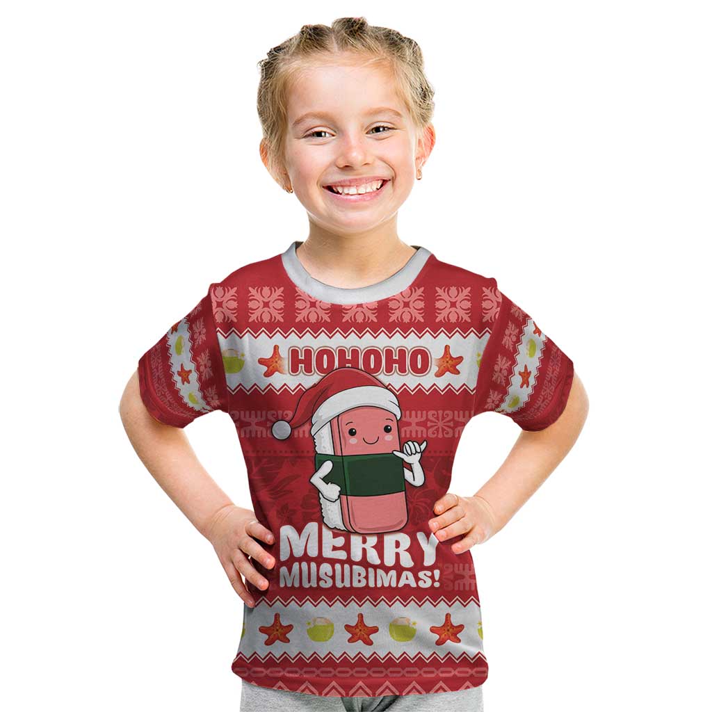 Hawaii Funny Christmas Kid T Shirt Spam Musubi Santa