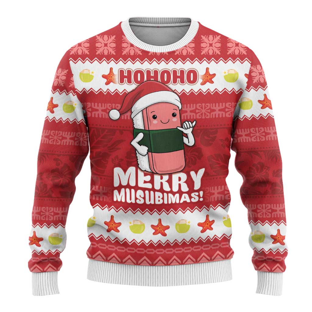 Hawaii Funny Christmas Ugly Christmas Sweater Spam Musubi Santa