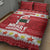 Hawaii Funny Christmas Quilt Bed Set Spam Musubi Santa