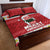 Hawaii Funny Christmas Quilt Bed Set Spam Musubi Santa