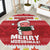 Hawaii Funny Christmas Round Carpet Spam Musubi Santa