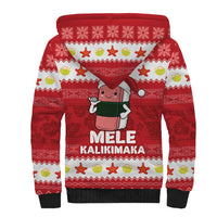 Hawaii Funny Christmas Sherpa Hoodie Spam Musubi Santa