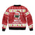 Hawaii Funny Christmas Sleeve Zip Bomber Jacket Spam Musubi Santa