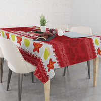 Hawaii Funny Christmas Tablecloth Spam Musubi Santa