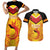 Papua New Guinea Rugby Custom Couples Matching Short Sleeve Bodycon Dress and Hawaiian Shirt Kumul Pride Go Champions