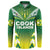 Cook Islands Rugby Custom Button Sweatshirt The Kukis Go Champions