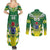 Cook Islands Rugby Custom Couples Matching Summer Maxi Dress and Long Sleeve Button Shirt The Kukis Go Champions