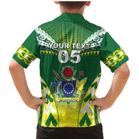Cook Islands Rugby Custom Family Matching Mermaid Dress and Hawaiian Shirt The Kukis Go Champions LT05 - Polynesian Pride