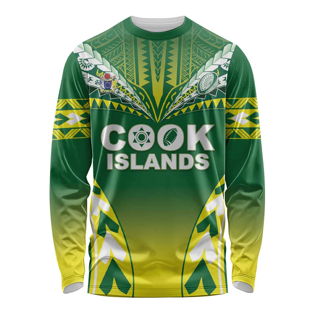 Cook Islands Rugby Custom Long Sleeve Shirt The Kukis Go Champions