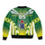 Cook Islands Rugby Custom Sleeve Zip Bomber Jacket The Kukis Go Champions