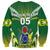 Cook Islands Rugby Custom Sweatshirt The Kukis Go Champions