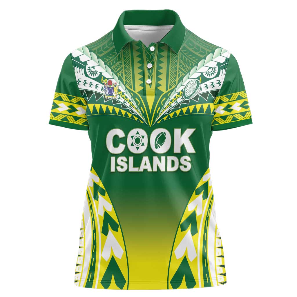 Cook Islands Rugby Custom Women Polo Shirt The Kukis Go Champions