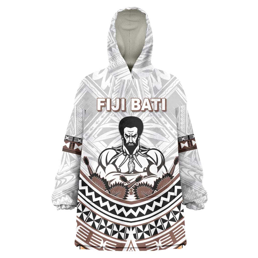 Fiji Rugby Custom Wearable Blanket Hoodie Fijian Bati Go Champions