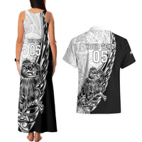 New Zealand Kiwi Rugby Custom Couples Matching Tank Maxi Dress and Hawaiian Shirt Go Champions Maori Pattern LT05 - Polynesian Pride
