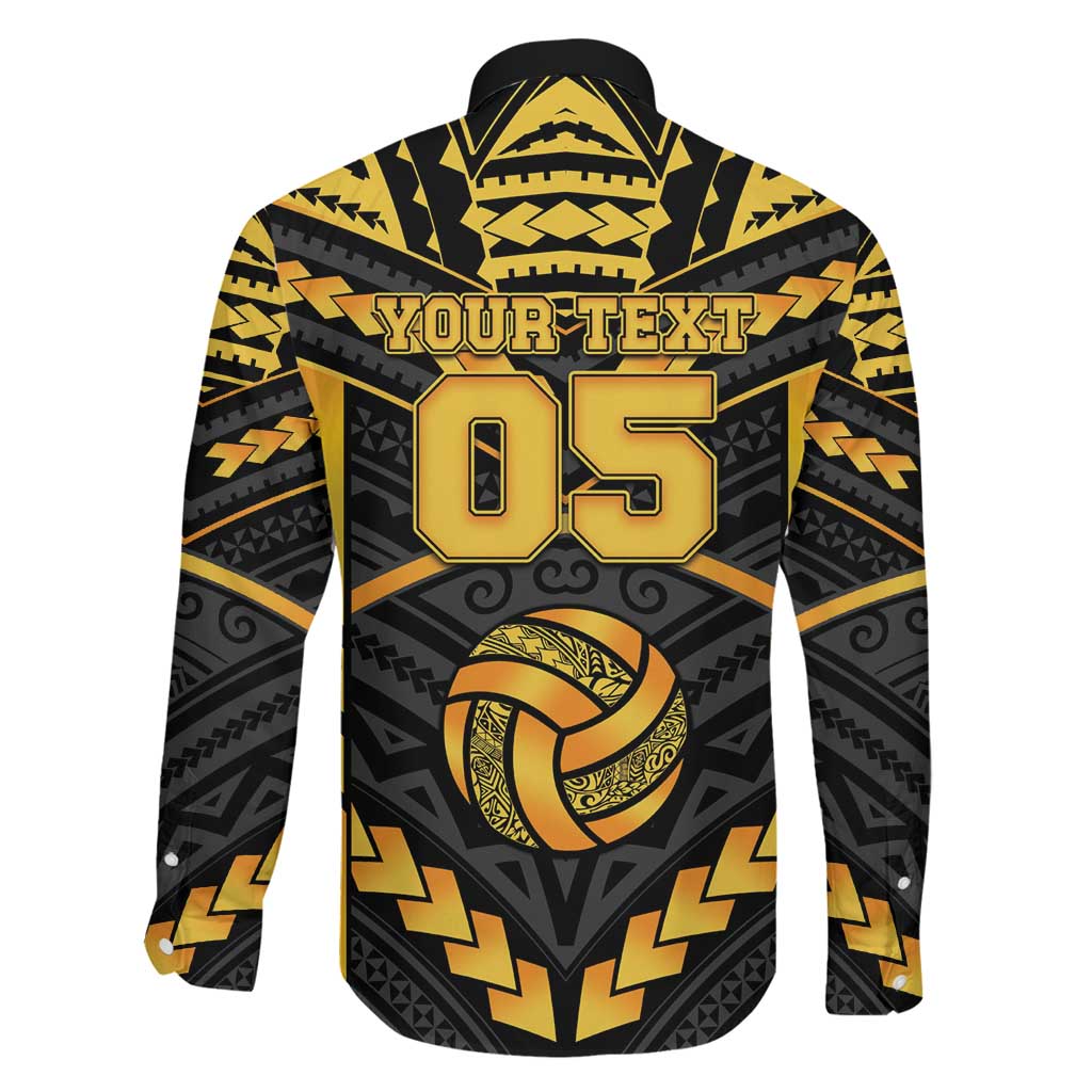 Custom Polynesia Beach Volleyball Family Matching Tank Maxi Dress and Hawaiian Shirt Gold Polynesian Tribal Pattern LT05 - Polynesian Pride