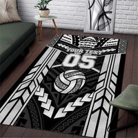 Custom Polynesia Beach Volleyball Area Rug Polynesian Tribal Pattern - Polynesian Pride