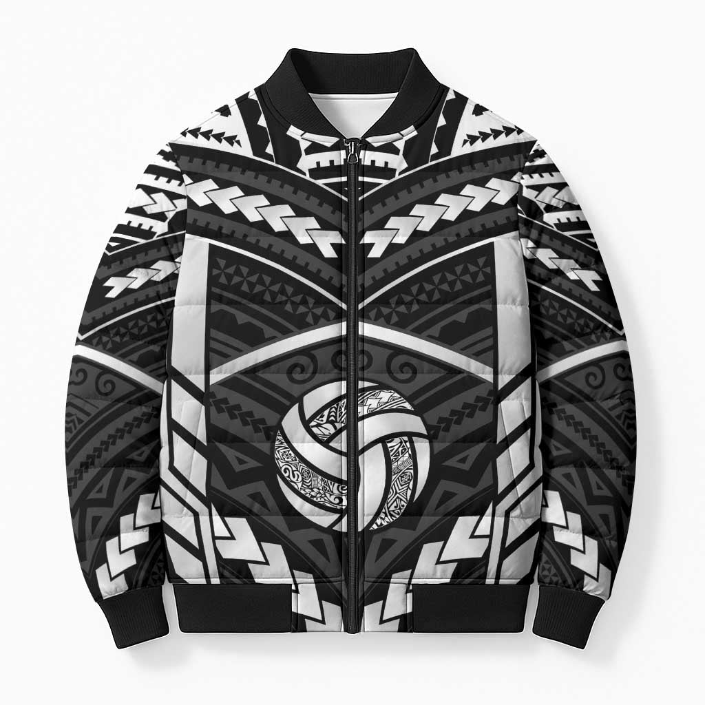 Custom Polynesia Beach Volleyball Bomber Puffer Jacket Polynesian Tribal Pattern - Polynesian Pride