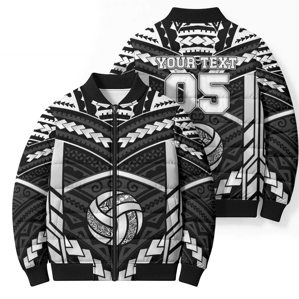 Custom Polynesia Beach Volleyball Bomber Puffer Jacket Polynesian Tribal Pattern - Polynesian Pride