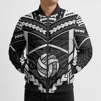 Custom Polynesia Beach Volleyball Bomber Puffer Jacket Polynesian Tribal Pattern - Polynesian Pride