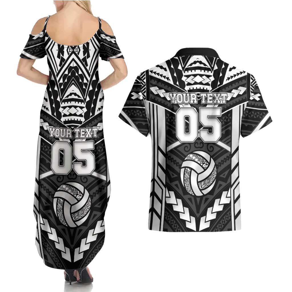 Custom Polynesia Beach Volleyball Couples Matching Summer Maxi Dress and Hawaiian Shirt Polynesian Tribal Pattern - Polynesian Pride