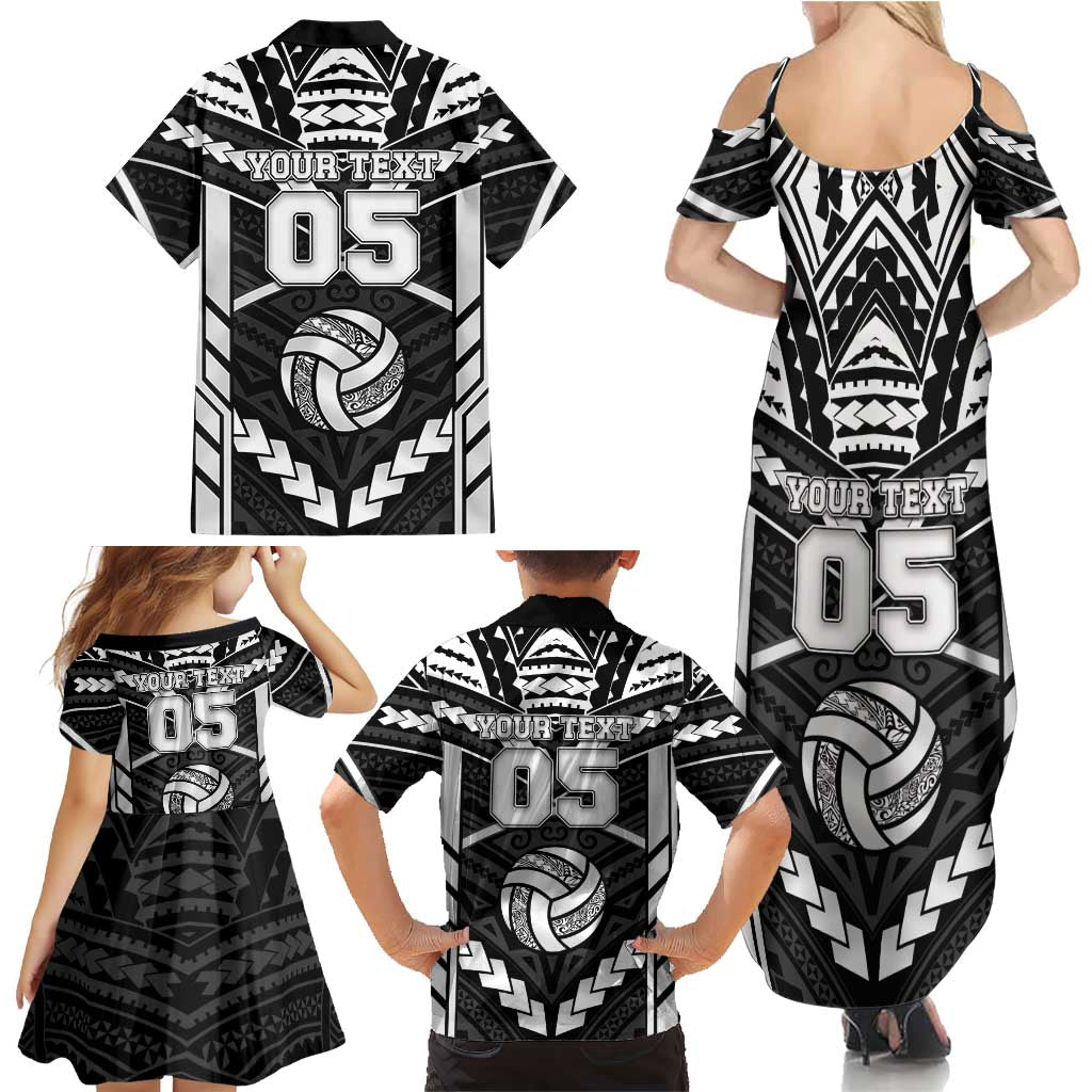Custom Polynesia Beach Volleyball Family Matching Summer Maxi Dress and Hawaiian Shirt Polynesian Tribal Pattern LT05 - Polynesian Pride