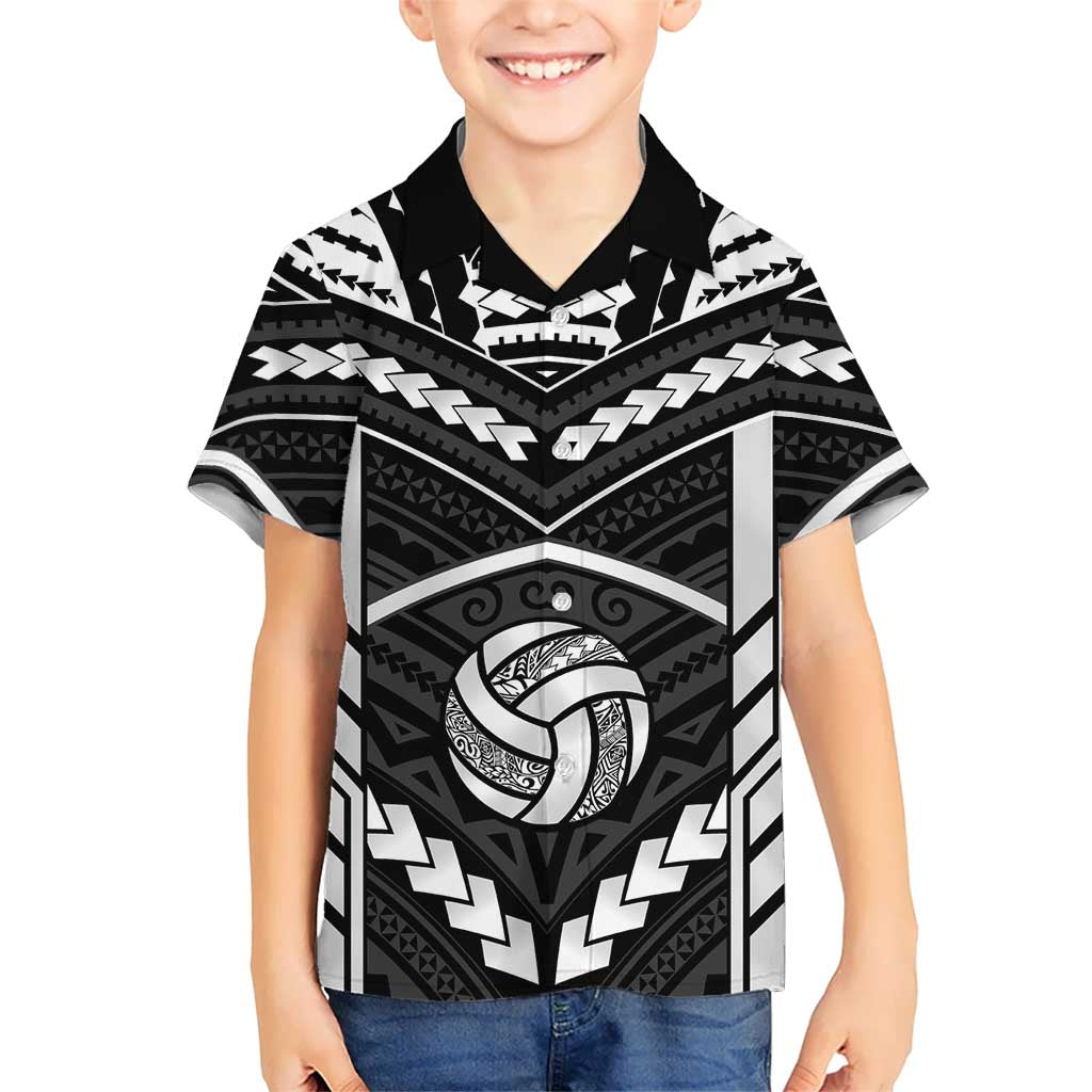 Custom Polynesia Beach Volleyball Kid Hawaiian Shirt Polynesian Tribal Pattern - Polynesian Pride