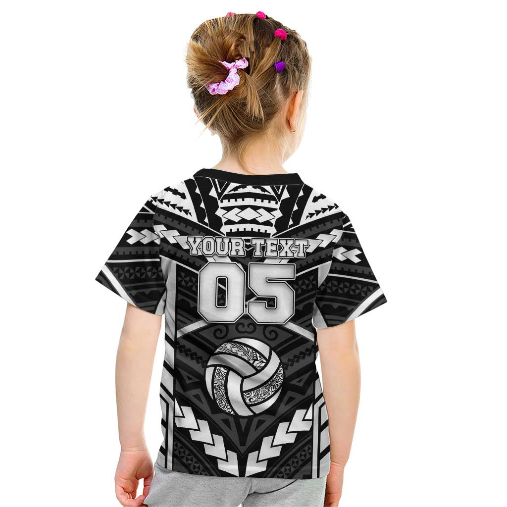 Custom Polynesia Beach Volleyball Kid T Shirt Polynesian Tribal Pattern - Polynesian Pride