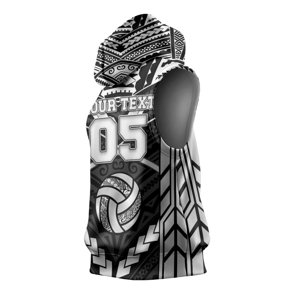 Custom Polynesia Beach Volleyball Sleeveless Hoodie Polynesian Tribal Pattern - Polynesian Pride