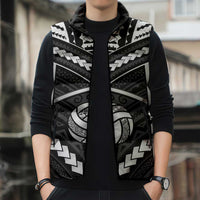 Custom Polynesia Beach Volleyball Sleeveless Puffer Jacket Polynesian Tribal Pattern - Polynesian Pride