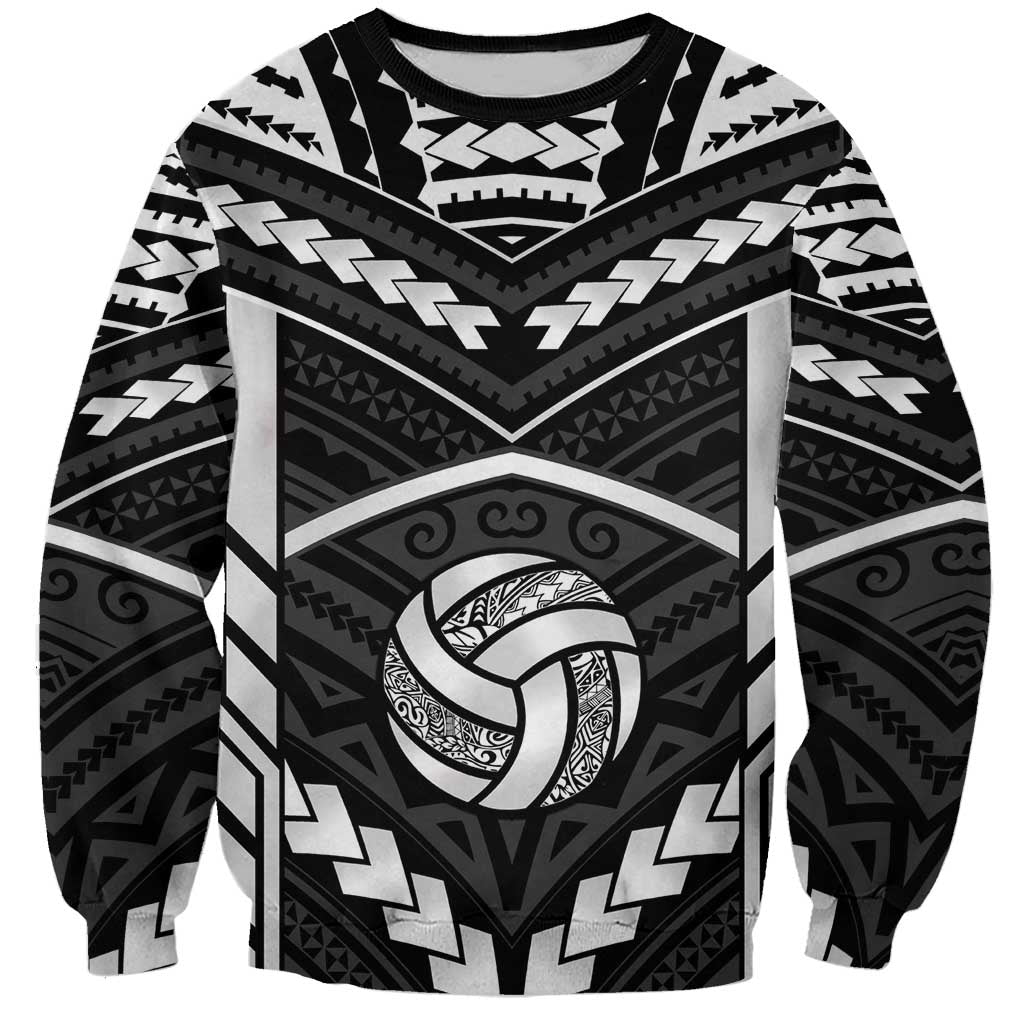 Custom Polynesia Beach Volleyball Sweatshirt Polynesian Tribal Pattern - Polynesian Pride