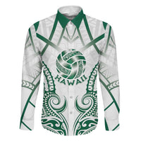 Custom Hawaii Volleyball Family Matching Long Sleeve Bodycon Dress and Hawaiian Shirt Polynesian Pattern - Polynesian Pride