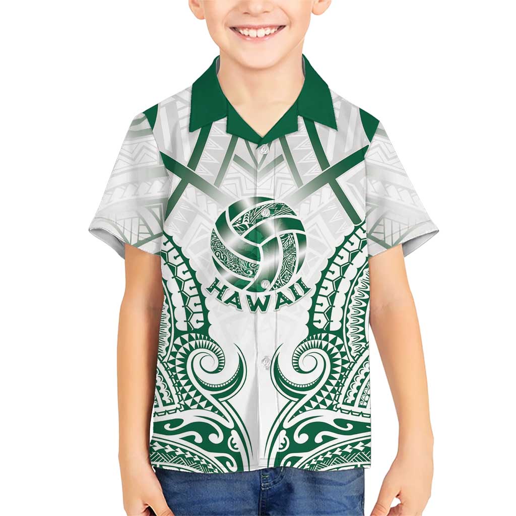Custom Hawaii Volleyball Family Matching Mermaid Dress and Hawaiian Shirt Polynesian Pattern - Polynesian Pride
