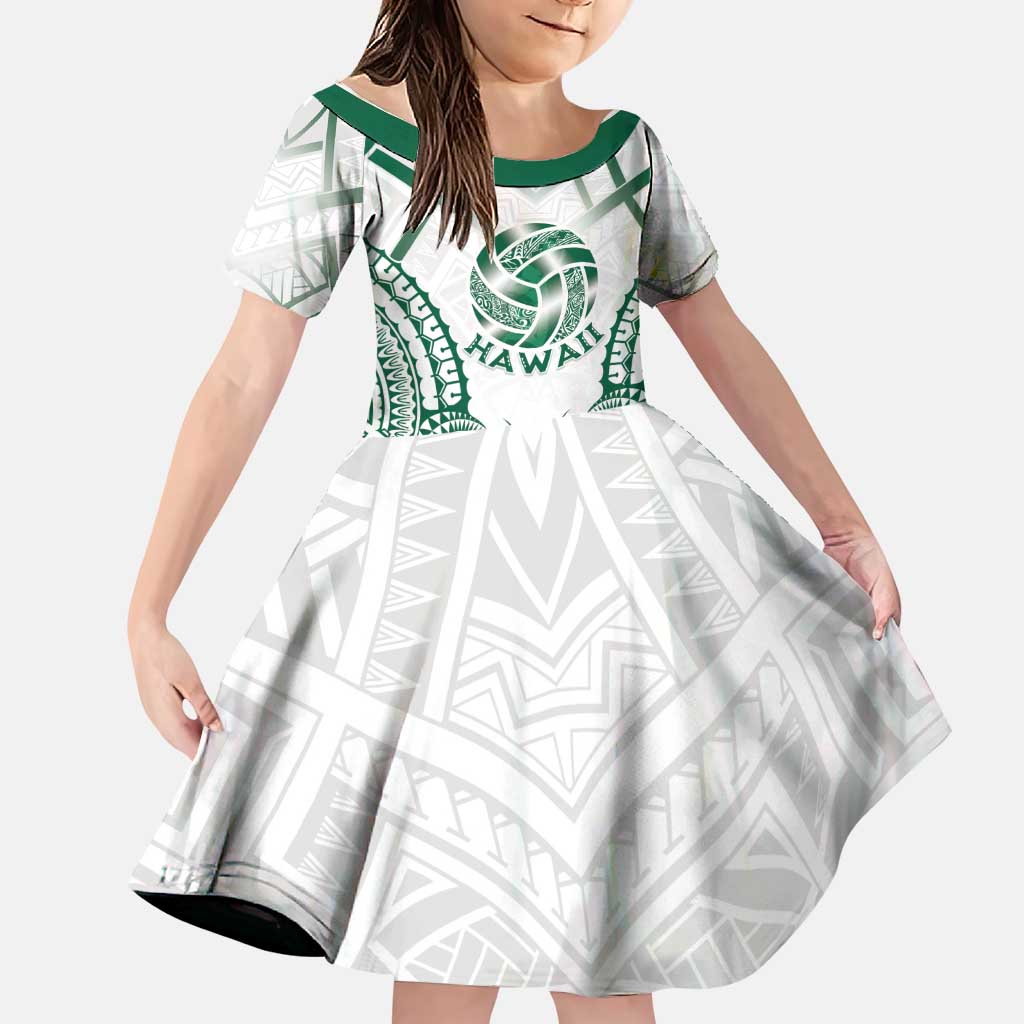 Custom Hawaii Volleyball Family Matching Off The Shoulder Long Sleeve Dress and Hawaiian Shirt Polynesian Pattern - Polynesian Pride