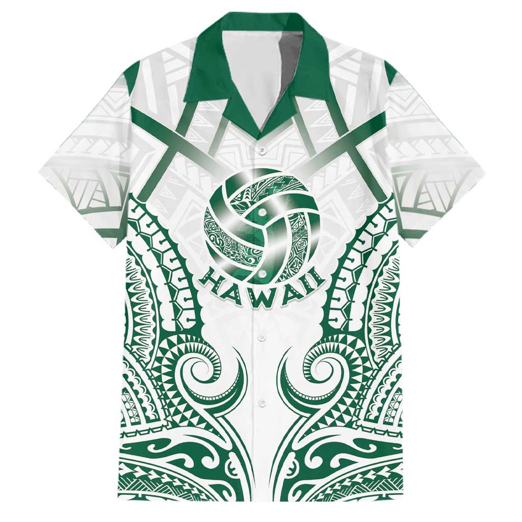 Custom Hawaii Volleyball Family Matching Off Shoulder Maxi Dress and Hawaiian Shirt Polynesian Pattern - Polynesian Pride
