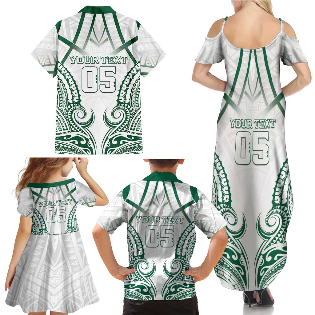 Custom Hawaii Volleyball Family Matching Summer Maxi Dress and Hawaiian Shirt Polynesian Pattern - Polynesian Pride