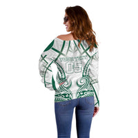 Custom Hawaii Volleyball Off Shoulder Sweater Polynesian Pattern - Polynesian Pride