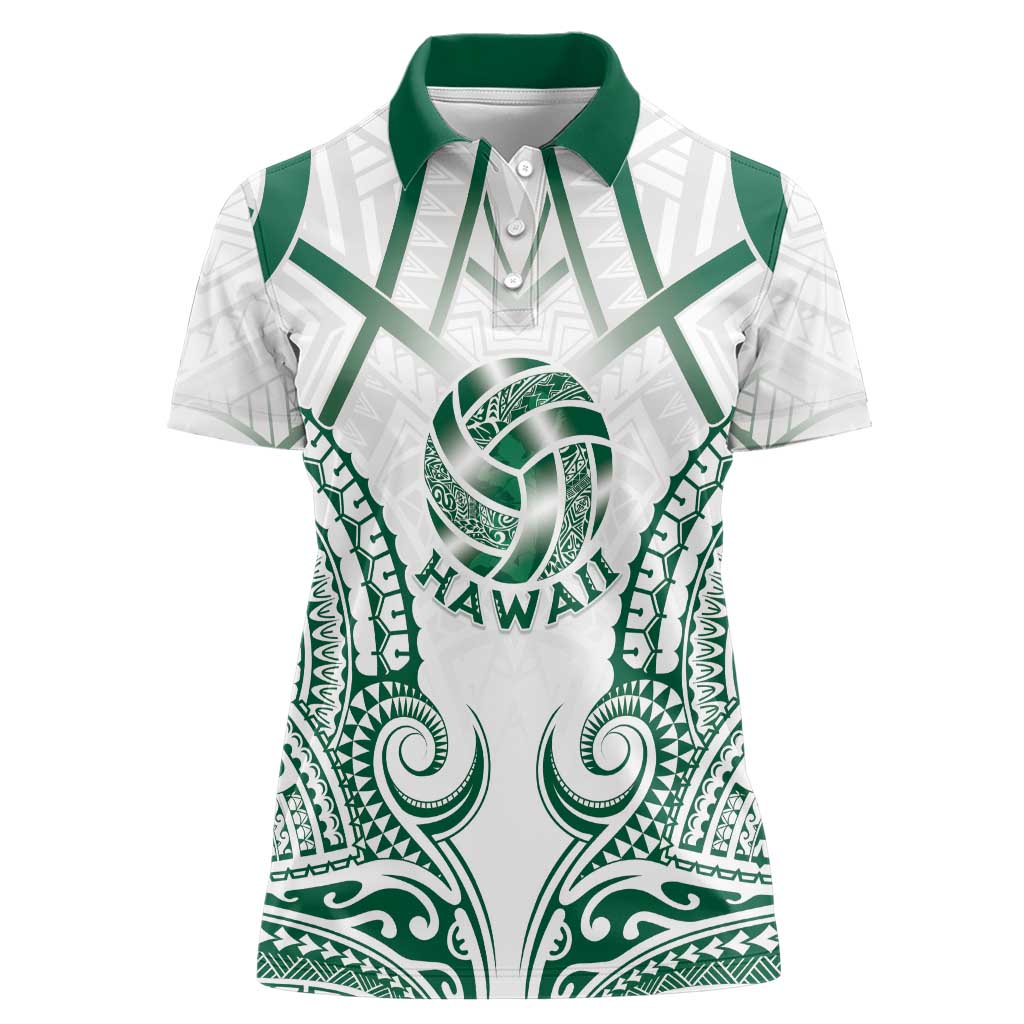 Custom Hawaii Volleyball Women Polo Shirt Polynesian Pattern - Polynesian Pride