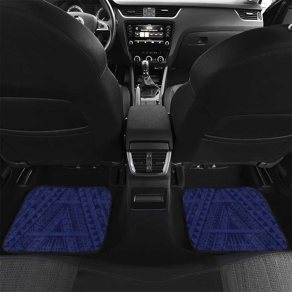 Personalised Nauru Independence Day Car Mats Coat Of Arms With Plumeria - Polynesian Pride
