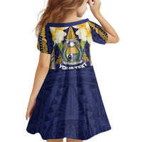 Personalised Nauru Independence Day Family Matching Puletasi and Hawaiian Shirt Coat Of Arms With Plumeria LT05 - Polynesian Pride