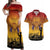 ANZAC Day Couples Matching Off Shoulder Maxi Dress and Hawaiian Shirt Australia And New Zealand Slouch Hats