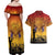 ANZAC Day Couples Matching Off Shoulder Maxi Dress and Hawaiian Shirt Australia And New Zealand Slouch Hats