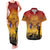 ANZAC Day Couples Matching Tank Maxi Dress and Hawaiian Shirt Australia And New Zealand Slouch Hats