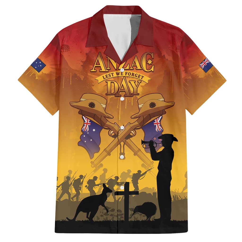 ANZAC Day Hawaiian Shirt Australia And New Zealand Slouch Hats