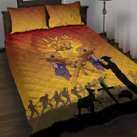 ANZAC Day Quilt Bed Set Australia And New Zealand Slouch Hats