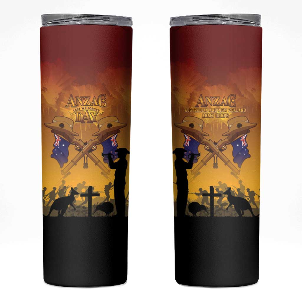 ANZAC Day Skinny Tumbler Australia And New Zealand Slouch Hats