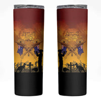 ANZAC Day Skinny Tumbler Australia And New Zealand Slouch Hats LT05 Yellow - Polynesian Pride