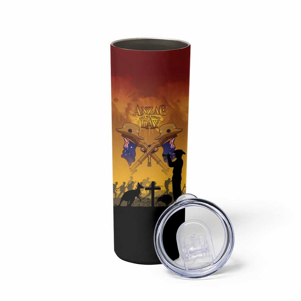 ANZAC Day Skinny Tumbler Australia And New Zealand Slouch Hats LT05 - Polynesian Pride